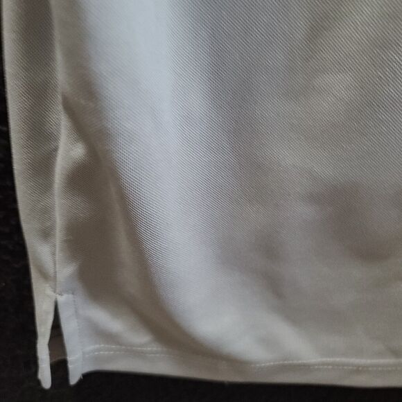 PGA Tour Mens Polo Gray Size Large Short Sleeve Logo On Sleeve Yellow Trim Fit - Picture 11 of 12